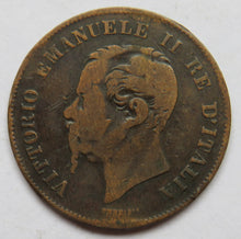 Load image into Gallery viewer, 1861 Italy 5 Centesimi Coin
