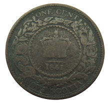 Load image into Gallery viewer, 1861 Queen Victoria Nova Scotia One Cent Coin
