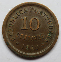 Load image into Gallery viewer, 1940 Portugal 10 Centavos Coin
