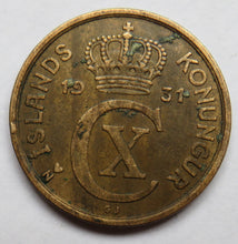 Load image into Gallery viewer, 1931 Iceland 5 Aurar Coin
