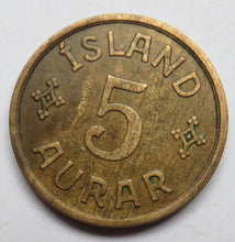 Load image into Gallery viewer, 1931 Iceland 5 Aurar Coin
