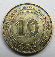 Load image into Gallery viewer, 1927 King George V Straits Settlements 10 Cents Coin
