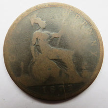 Load image into Gallery viewer, 1877 Queen Victoria One Penny Coin - Great Britain
