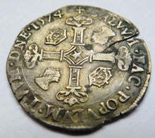 Load image into Gallery viewer, 1574 Scotland James VI 2nd Coinage Silver Hammered Half Merk Coin
