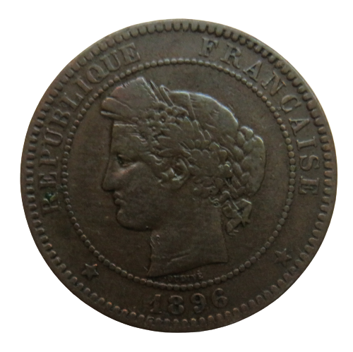 1896-A France 10 Centimes Coin