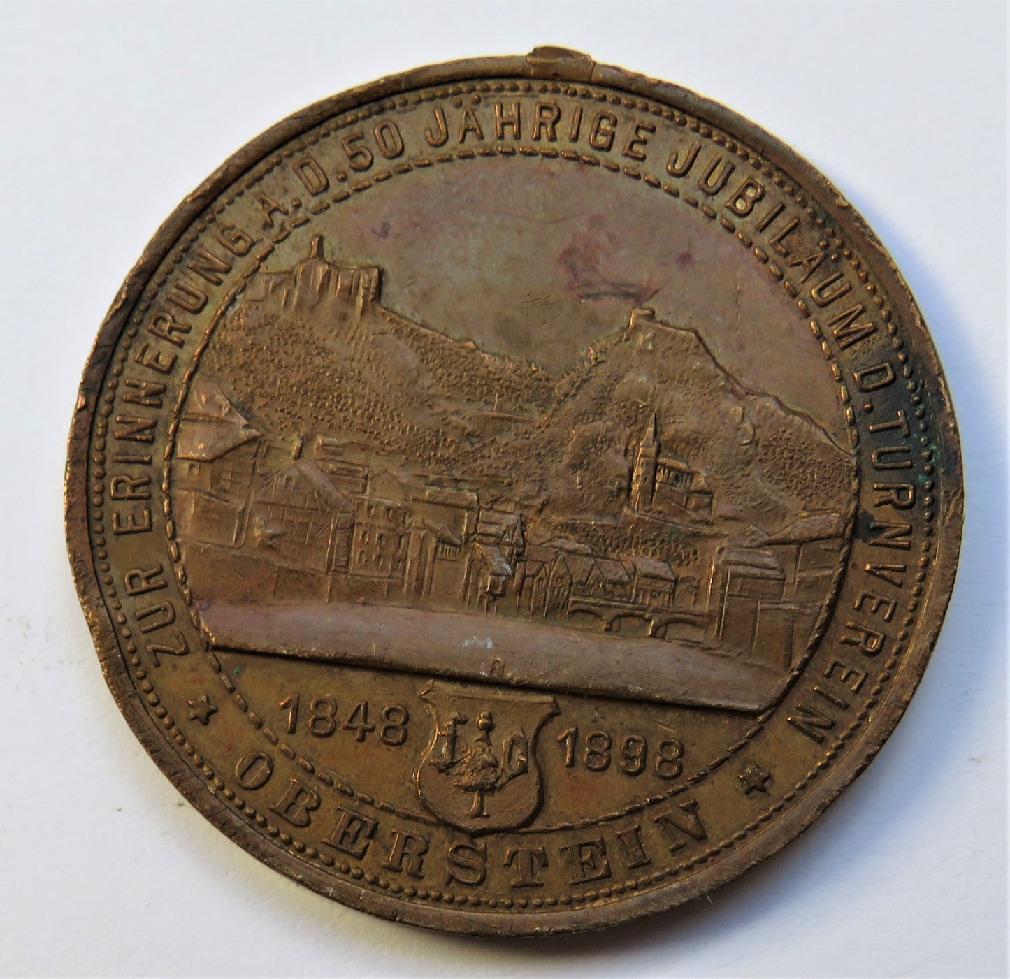 1848-1898 Fredreich Ludwig Jahn  - Obersetein German  Medal