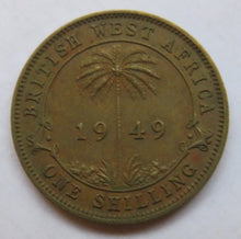 Load image into Gallery viewer, 1949 King George VI British West Africa One Shilling Coin
