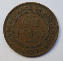 Load image into Gallery viewer, 1927 King George V Australia One Penny Coin
