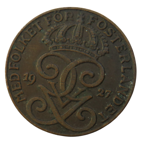 1927 Sweden 2 Ore Coin