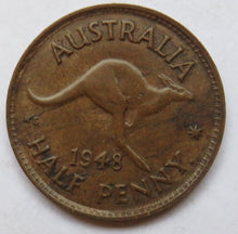 Load image into Gallery viewer, 1948 King George VI New Zealand Halfpenny Coin
