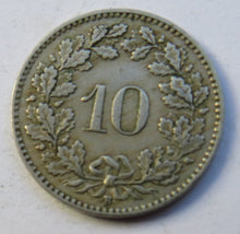 Load image into Gallery viewer, 1927 Switzerland 10 Rappen Coin
