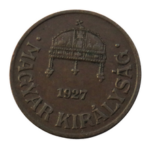 Load image into Gallery viewer, 1927 Hungary One Filler Coin
