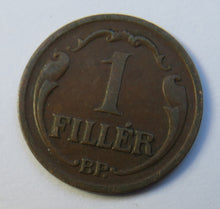 Load image into Gallery viewer, 1927 Hungary One Filler Coin
