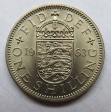 Load image into Gallery viewer, 1963 Queen Elizabeth II Shilling Coin (English Reverse) High Grade
