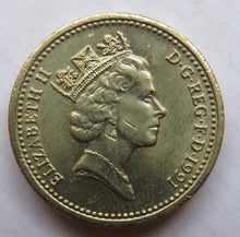 Load image into Gallery viewer, 1991 Queen Elizabeth II £1 One Pound Coin - Northern Ireland Flax
