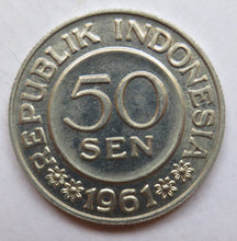 Load image into Gallery viewer, 1961 Indonesia 50 Sen Coin
