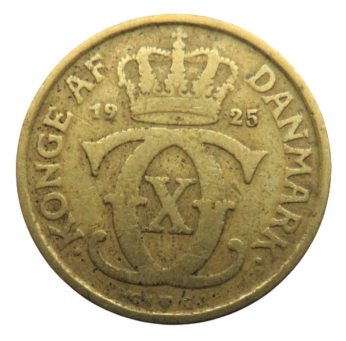 1925 Denmark One Krone Coin