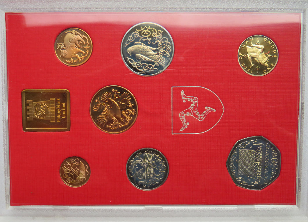 1980 Isle of Man Diamond Finish Decimal Coin Set