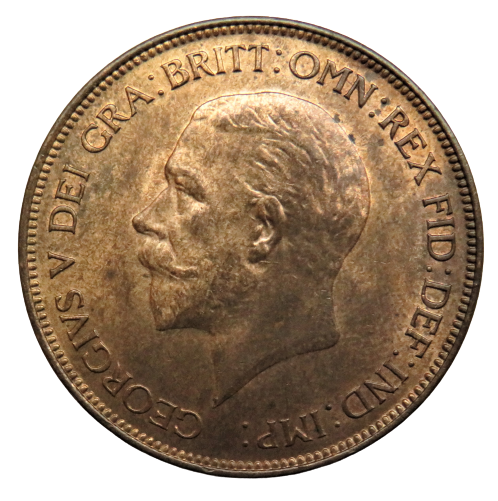 1930 King George V One Penny Coin - Great Britain - High Grade