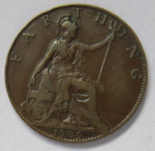 Load image into Gallery viewer, 1909 King Edward VII Farthing Coin - Great Britain
