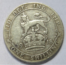 Load image into Gallery viewer, 1918 King George V Silver Shilling Coin Great Britain
