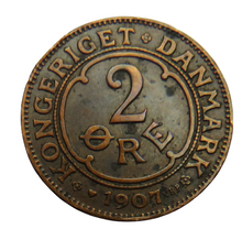 Load image into Gallery viewer, 1907 Denmark 2 Ore Coin
