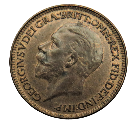 1926 King George V Farthing Coin - Great Britain