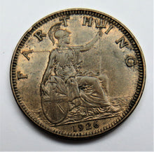 Load image into Gallery viewer, 1926 King George V Farthing Coin - Great Britain
