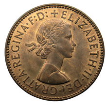 Load image into Gallery viewer, 1958 Queen Elizabeth II Halfpenny Coin - Great Britain
