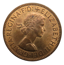 Load image into Gallery viewer, 1964 Queen Elizabeth II Halfpenny Coin - Great Britain
