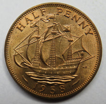 Load image into Gallery viewer, 1958 Queen Elizabeth II Halfpenny Coin - Great Britain
