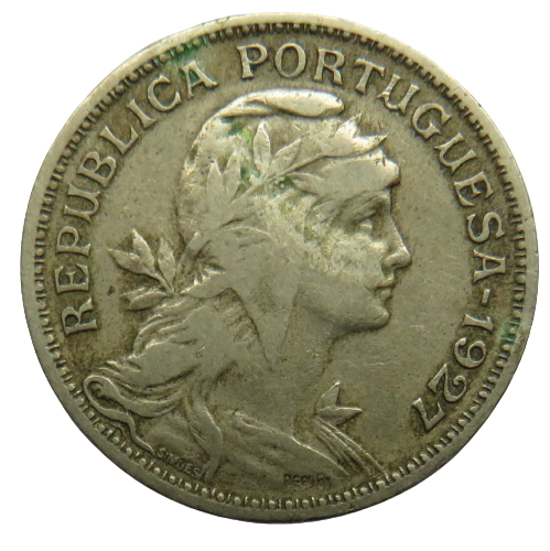 1927 Portugal 50 Centavos Coin