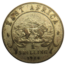 Load image into Gallery viewer, 1924 King George V East Africa One Shilling Coin
