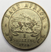 Load image into Gallery viewer, 1924 King George V East Africa One Shilling Coin
