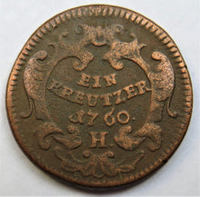 Load image into Gallery viewer, 1760-H Austria One Kreuzer Coin
