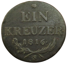 Load image into Gallery viewer, 1816-S Austria One Kreuzer Coin
