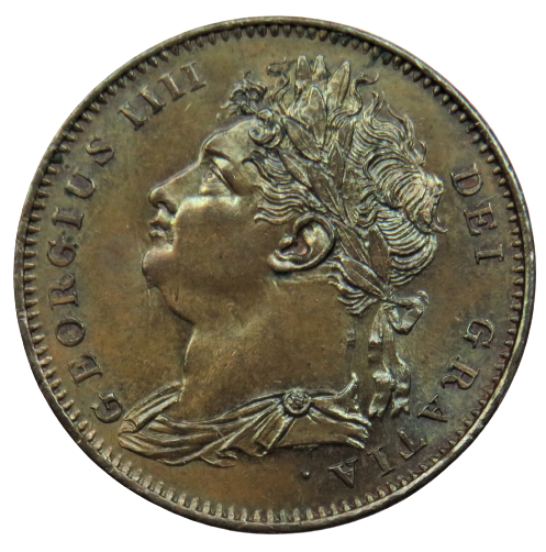 1822 King George IV Farthing Coin - Great Britain