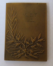 Load image into Gallery viewer, Republique Of Francaise S.E.F Rectangular Bronze French Medal
