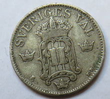 Load image into Gallery viewer, 1907 Sweden Silver 10 Ore Coin
