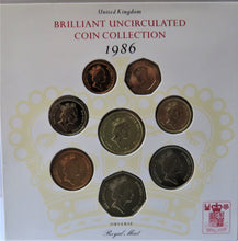 Load image into Gallery viewer, 1986 United Kingdom Brilliant Uncirculated Coin Collection
