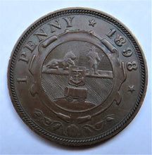 Load image into Gallery viewer, 1898 South Africa One Penny Coin
