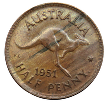 Load image into Gallery viewer, 1951 King George VI Australia Halfpenny Coin
