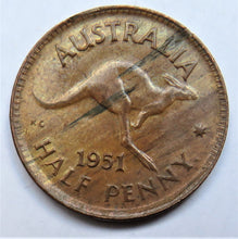 Load image into Gallery viewer, 1951 King George VI Australia Halfpenny Coin
