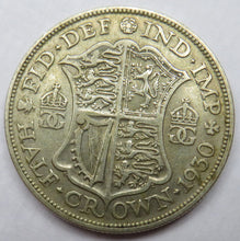 Load image into Gallery viewer, 1930 King George V Silver Halfcrown Coin - Great Britain - Scarce Date
