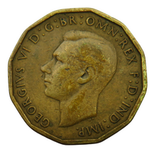 Load image into Gallery viewer, 1946 King George VI Brass Threepence Coin - Great Britain - Scarce Date
