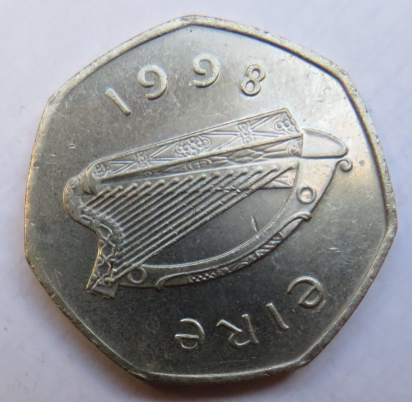 1998 Ireland Eire 50p Fifty Pence Coin