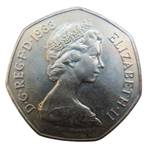 Load image into Gallery viewer, 1983 Queen Elizabeth II 50p Fifty Pence Coin In Higher Grade
