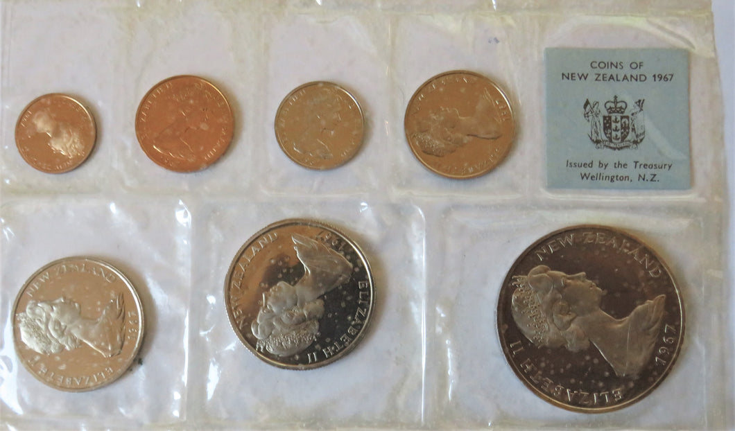 1967 New Zealand Decimal Type Coin Set