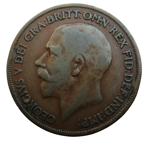 1918-KN King George V One Penny Coin