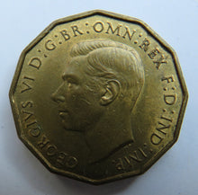 Load image into Gallery viewer, 1937 King George VI Brass Threepence Coin
